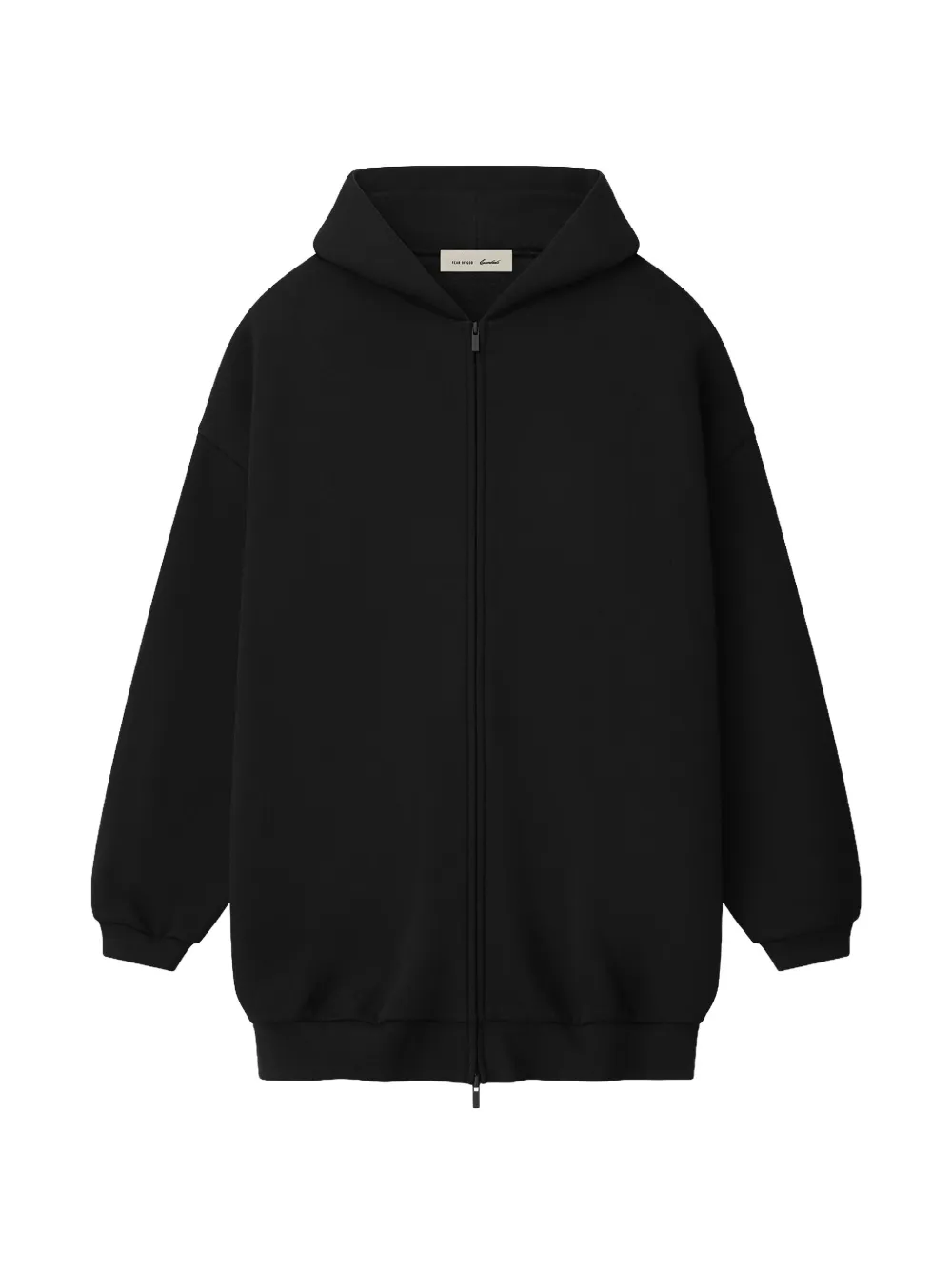 Black hoodie, front view