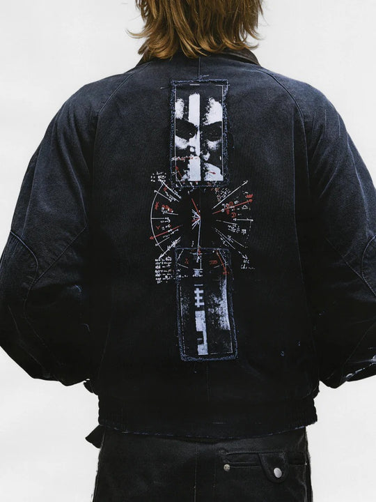 Black jacket worn by a person, showing the jacket's fit