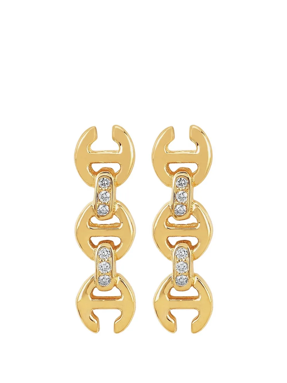 Gold earring,front view