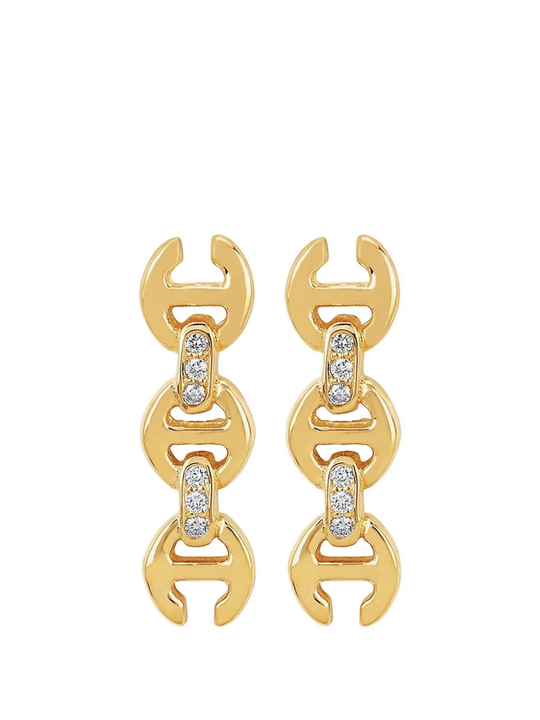 Gold earring,front view