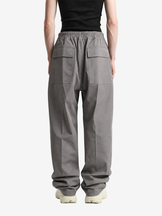 Grey pants, full body view