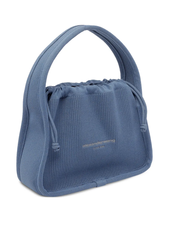 blue bag, side view