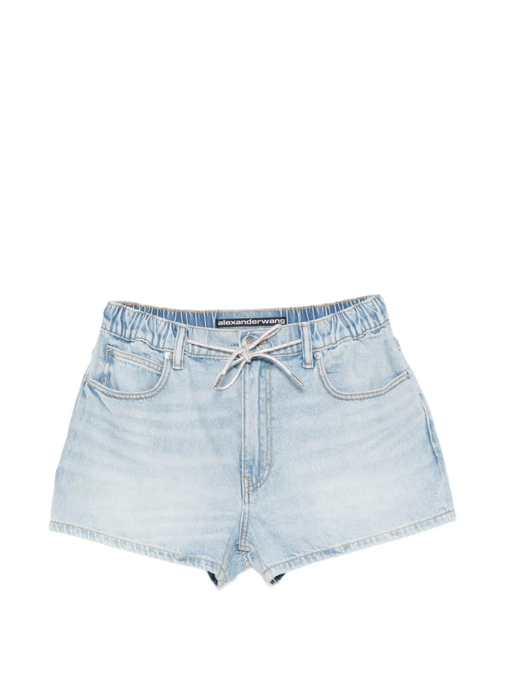 Blue shorts, front view