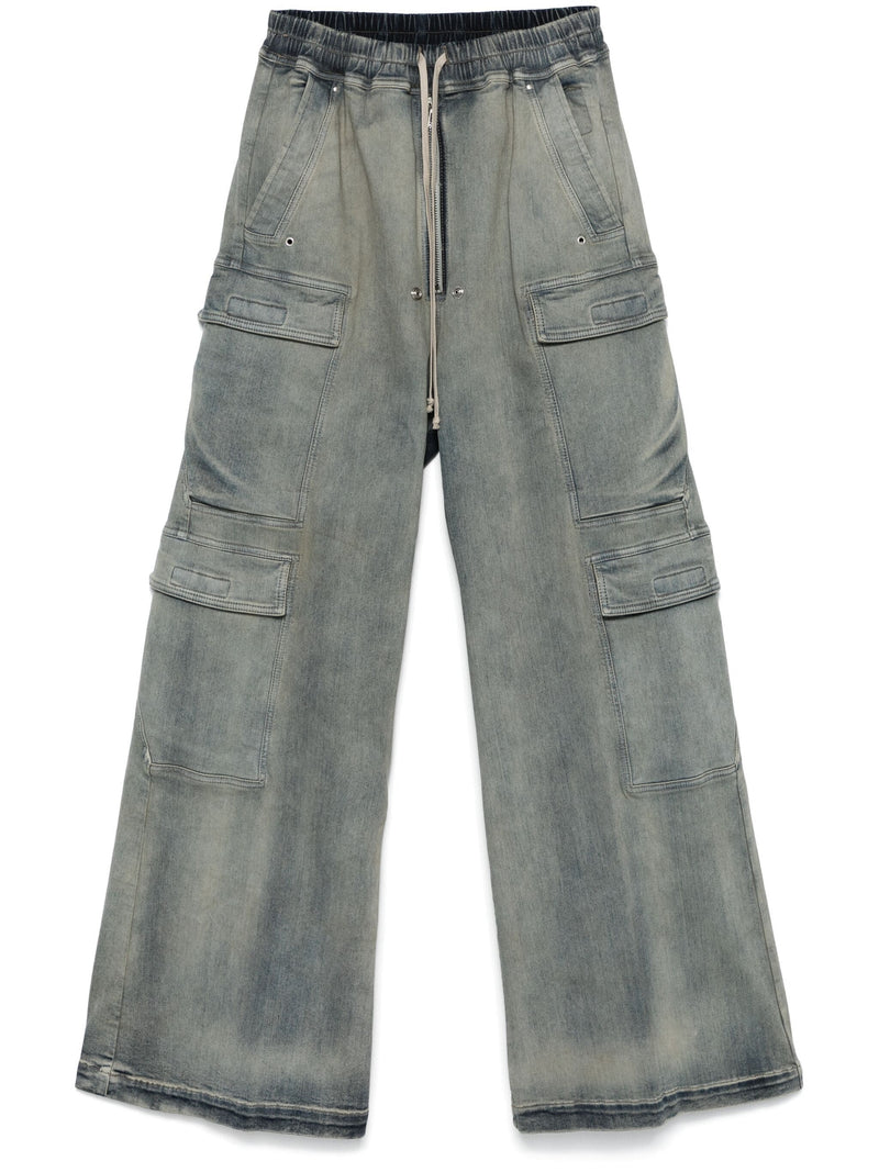 RICK OWENS DRKSHDW - Women Denim Double Cargo Jumbo Belas