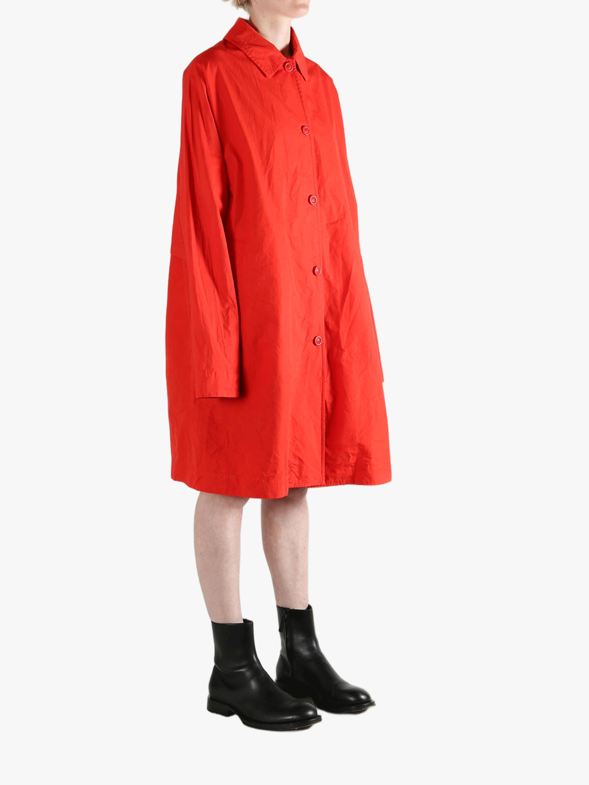 Red coat,full body view