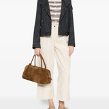 Brown shirt, full body view