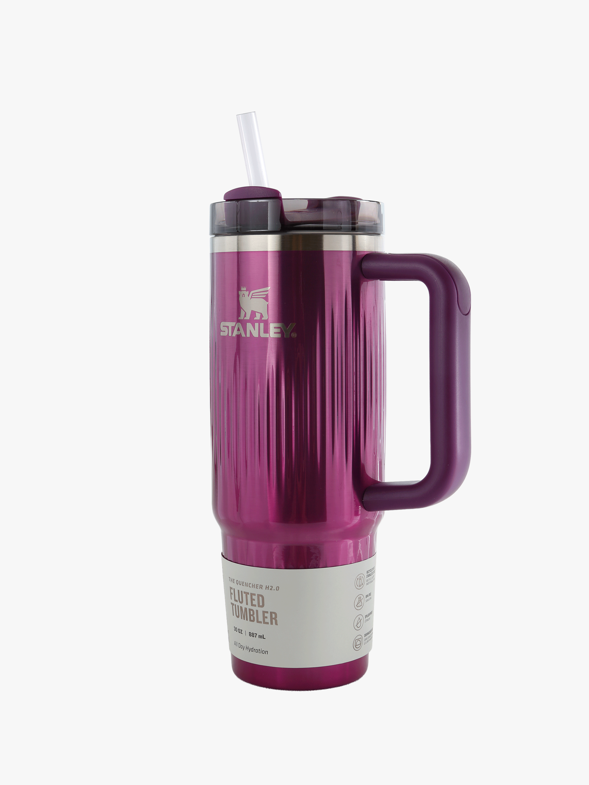 Purple product, front view