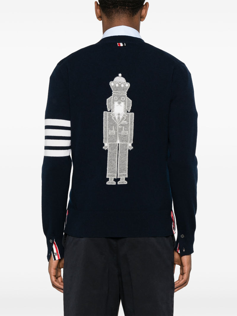 THOM BROWNE - Men Relaxed Fit Cardigan