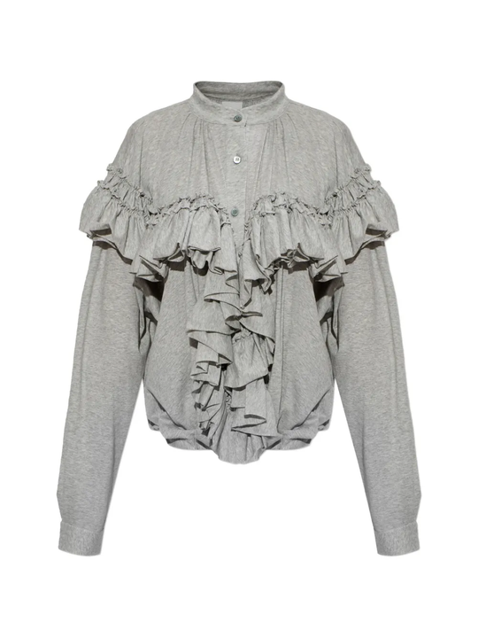 Grey top, front view