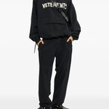 Black hoodie, full body view