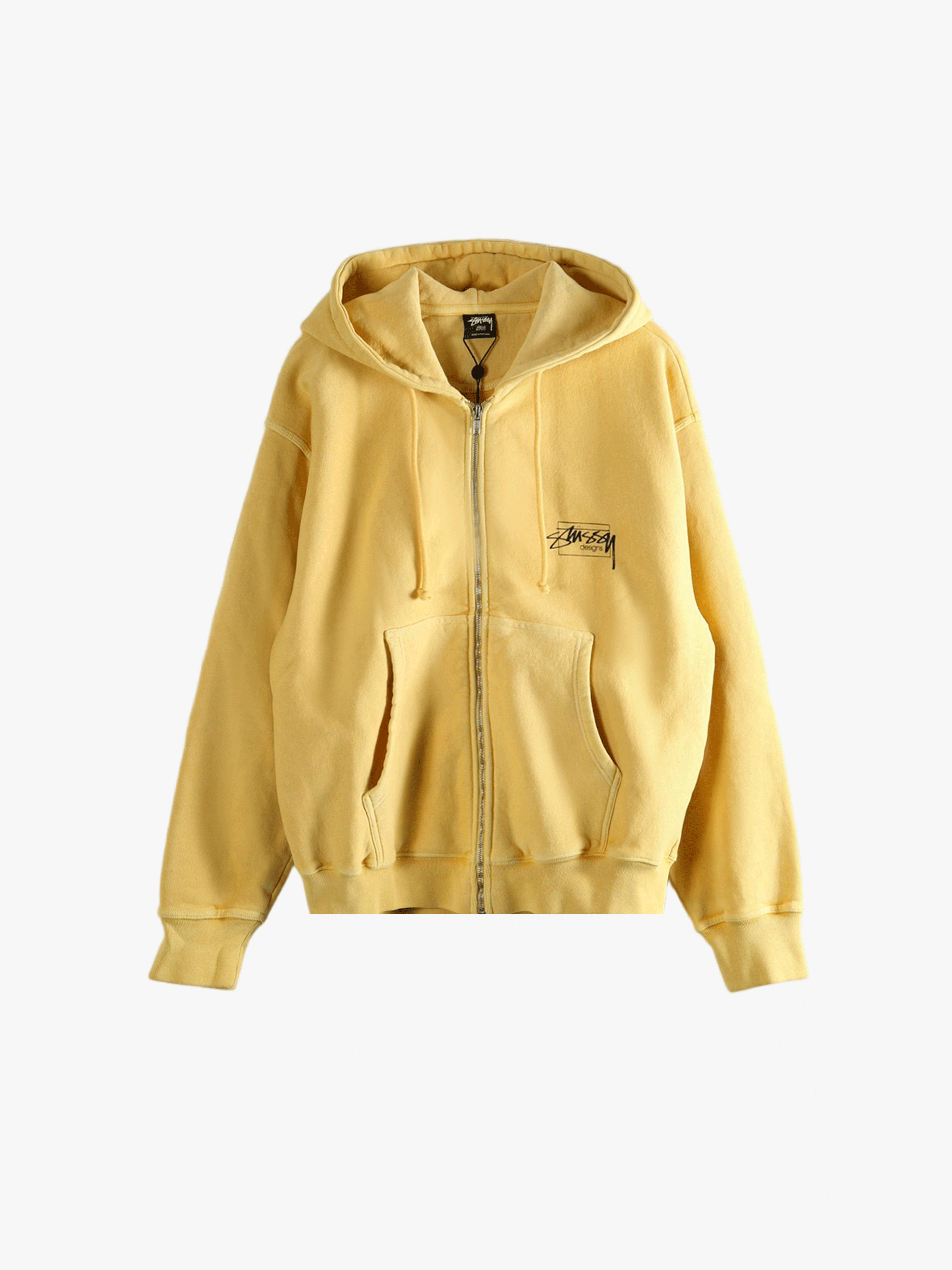 Yellow hoodies, front view
