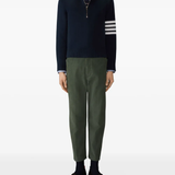 navy knitwear, full body view