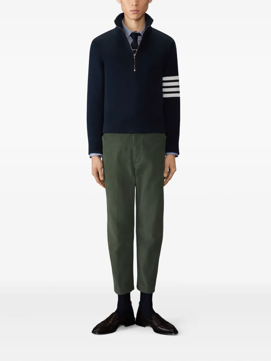 navy knitwear, full body view