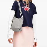 Grey bag, full body view
