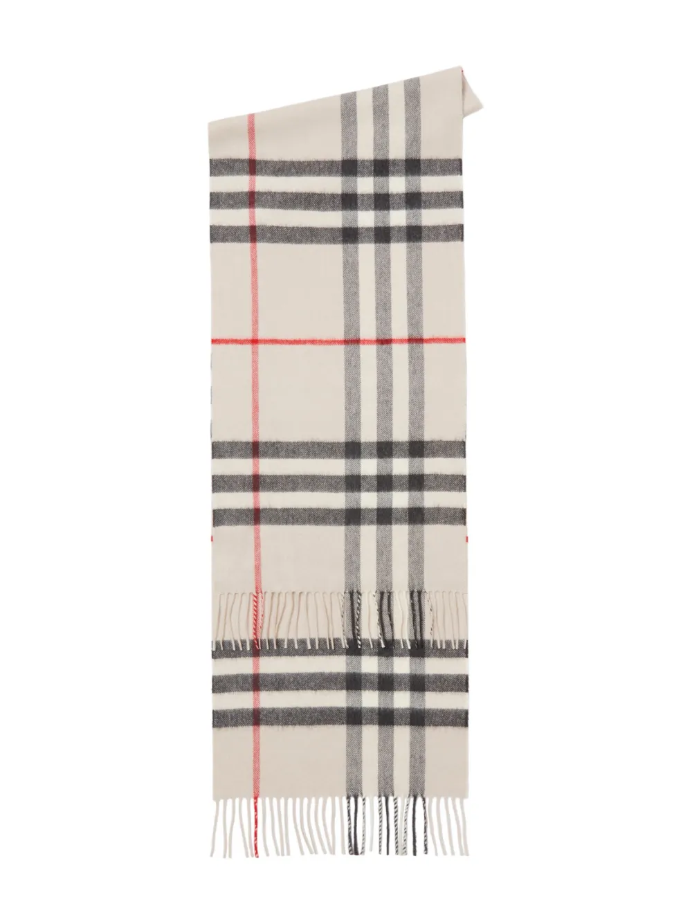 BURBERRY - Unisex Check Cashmere Scarf