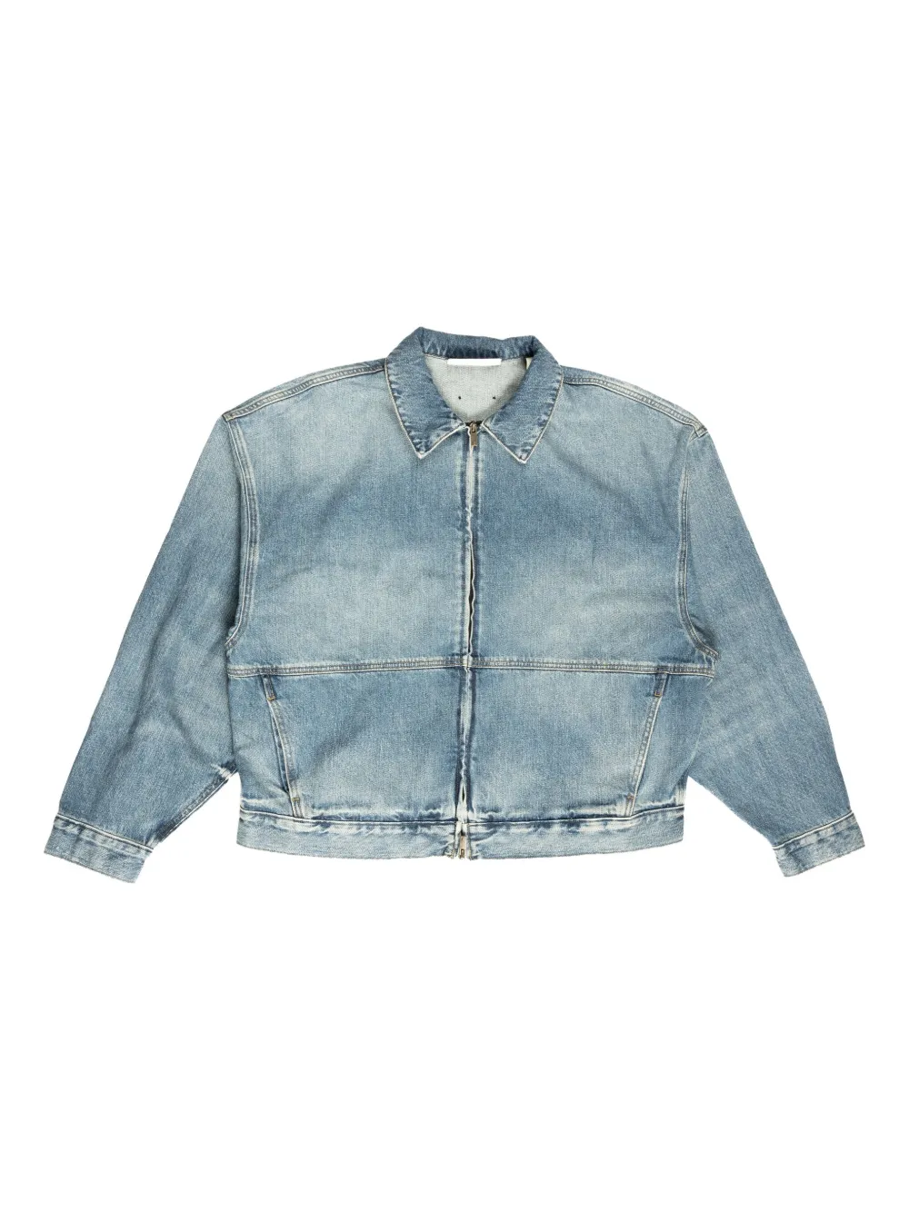 Blue jacket, front view