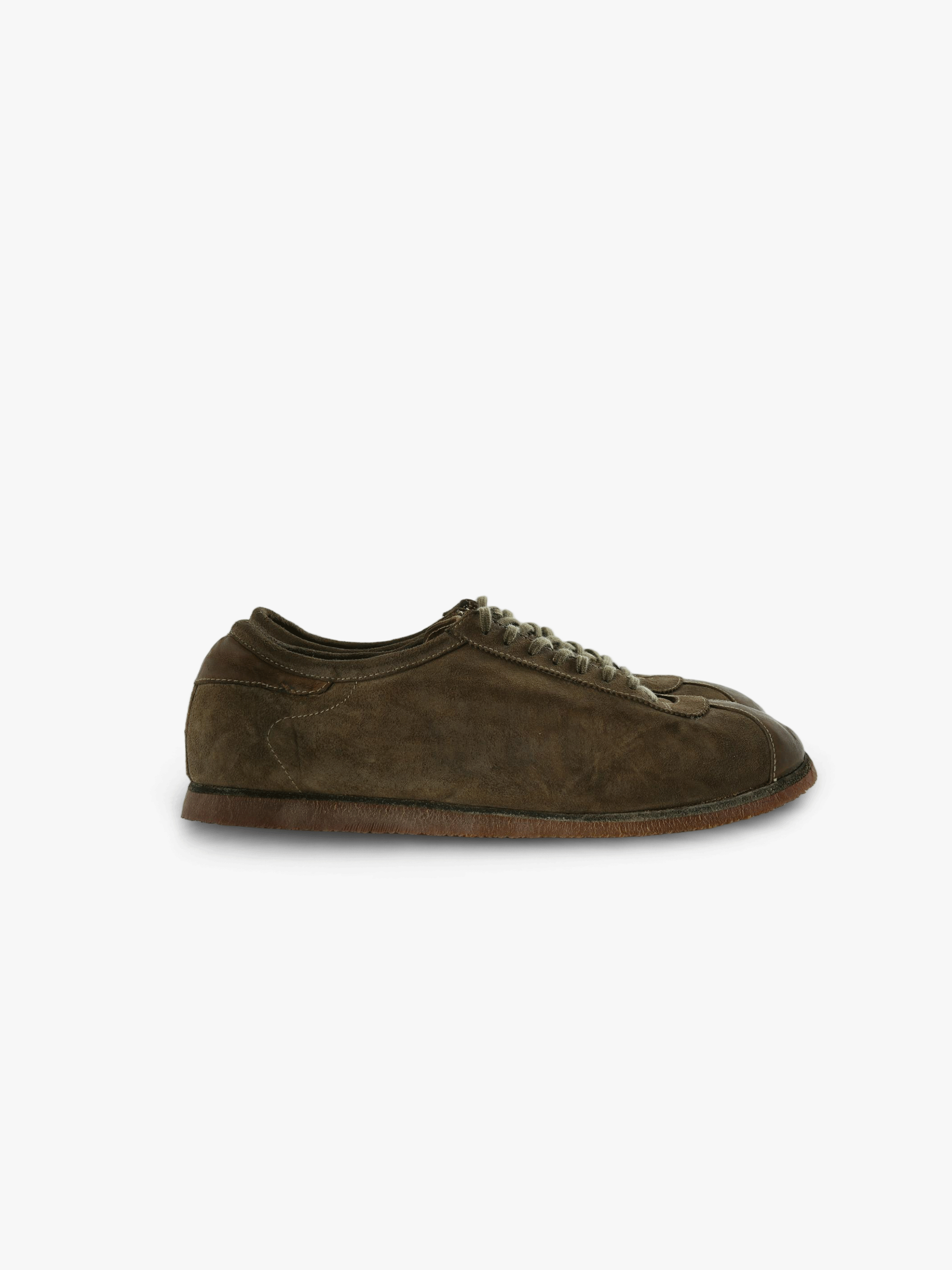 Brown shoes, side view