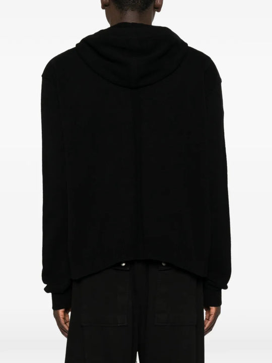 Black hoodie, full body view