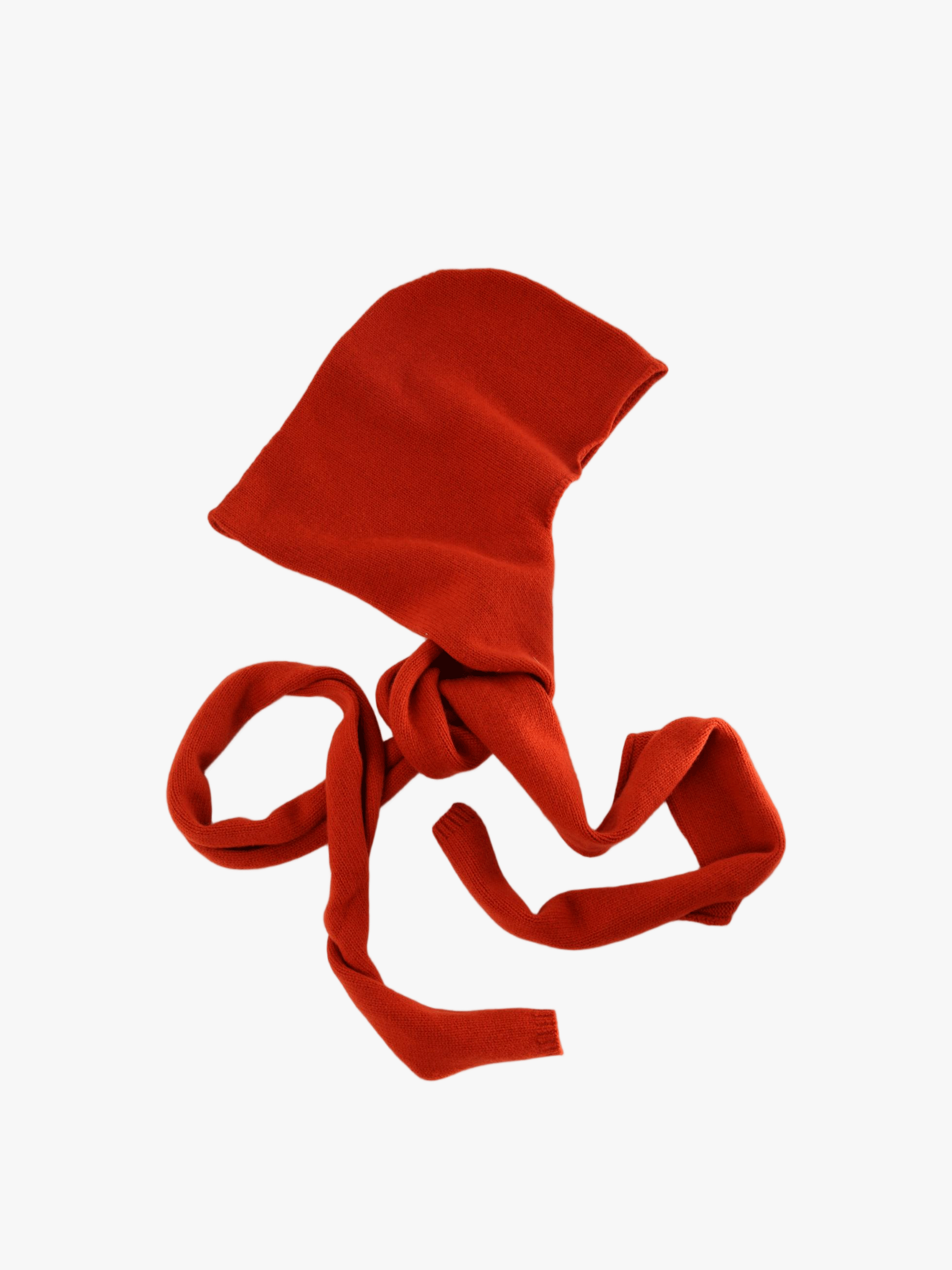 Red scarf, front view