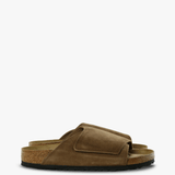 Brown sandals, side view