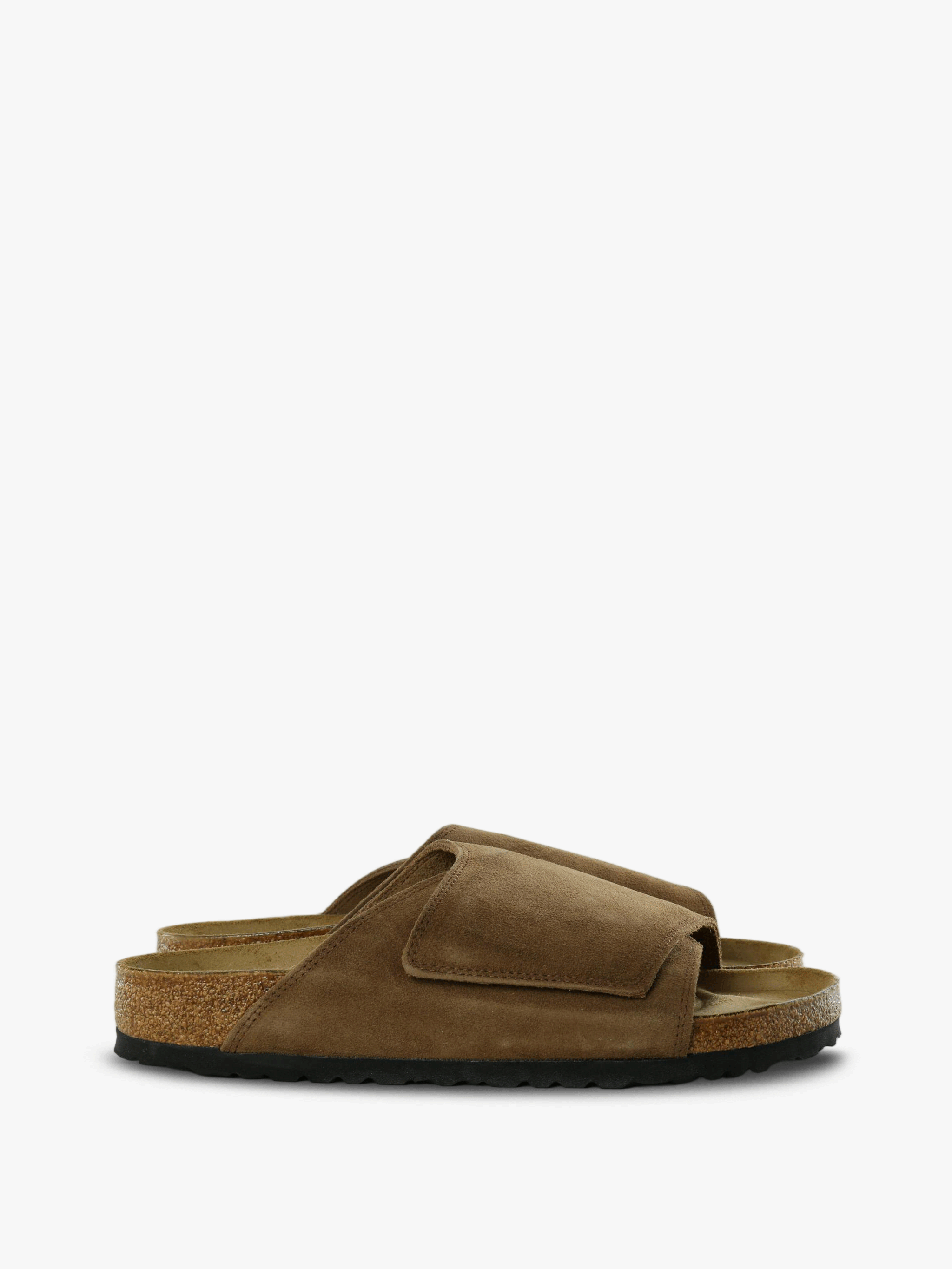 Brown sandals, side view