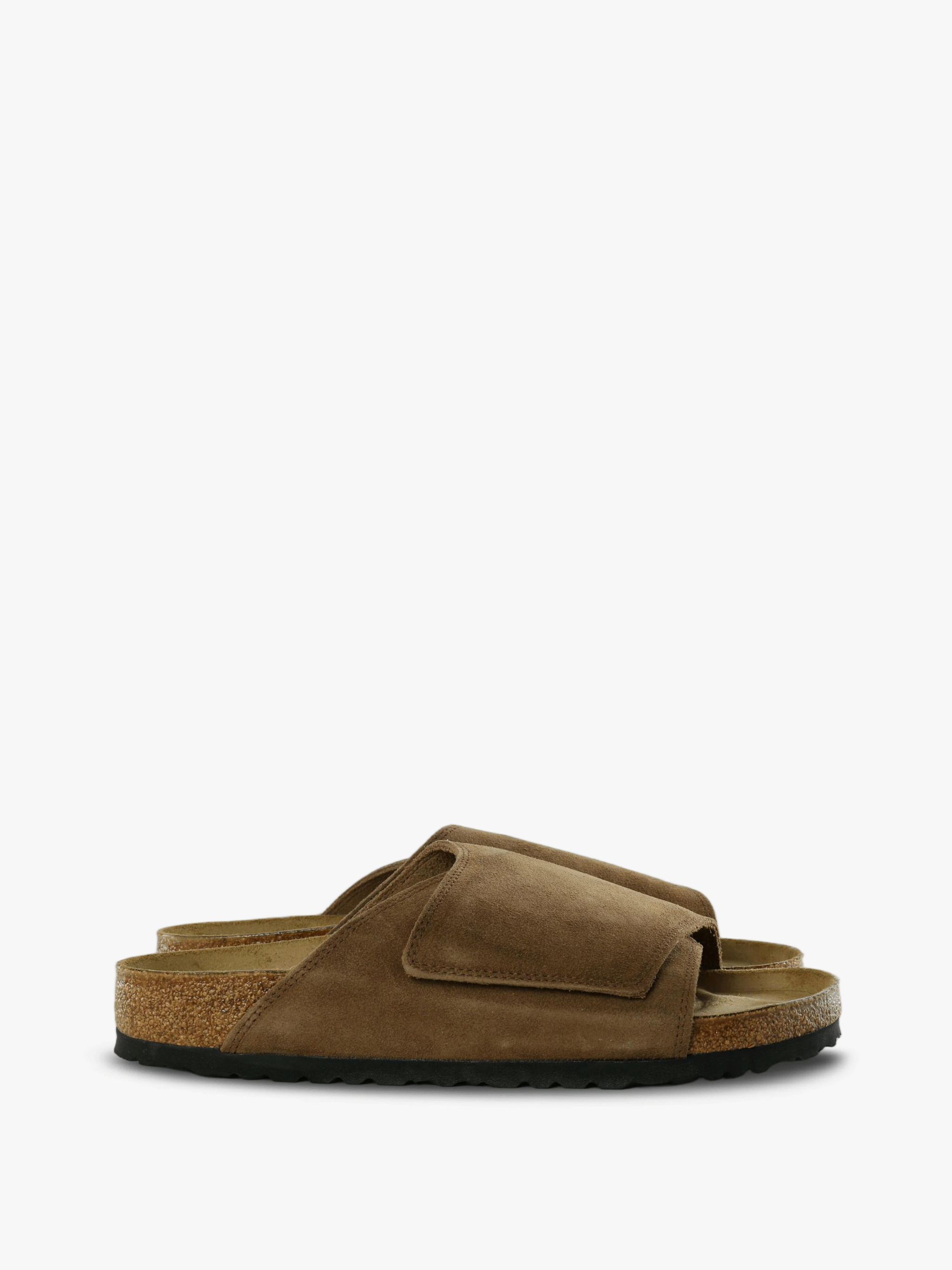 Brown sandals, side view