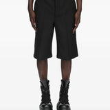 Black shorts, full body view