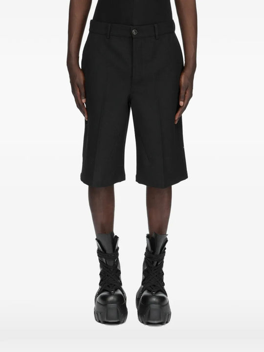 Black shorts, full body view