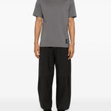 Grey t-shirt, full body view