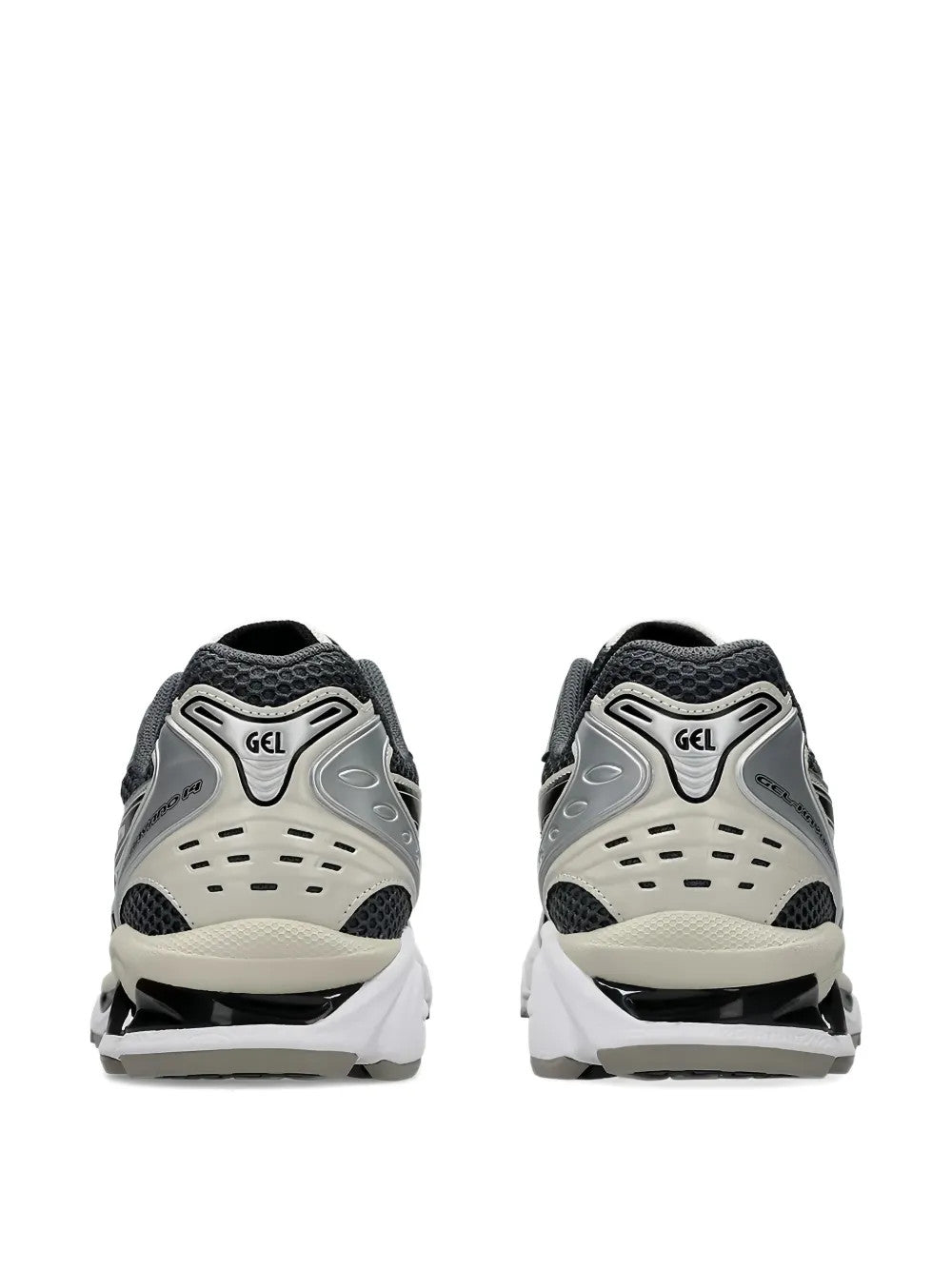 Grey shoes, back view