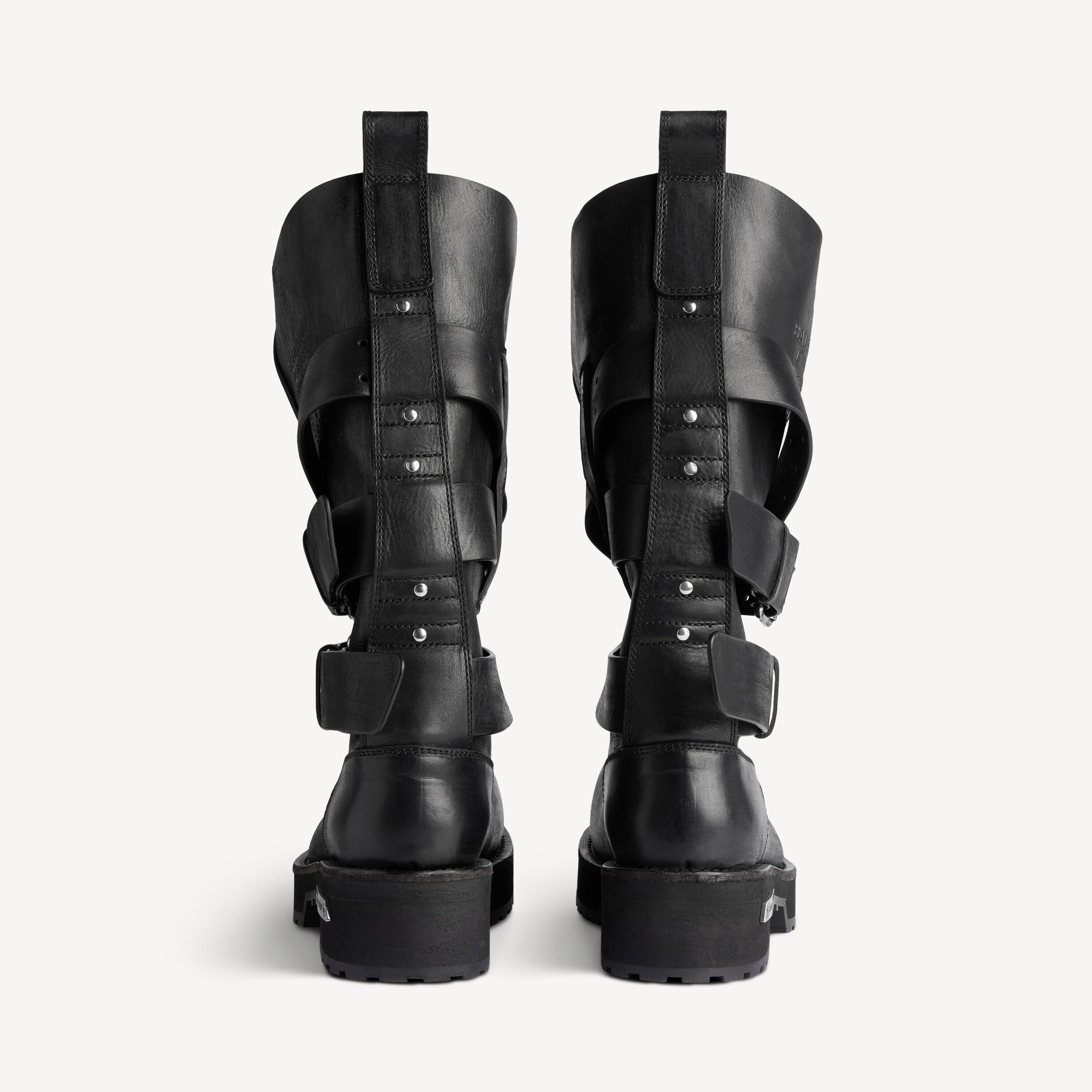 Black boot,back view