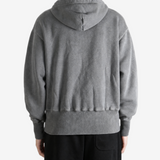 Grey hoodie, full body view