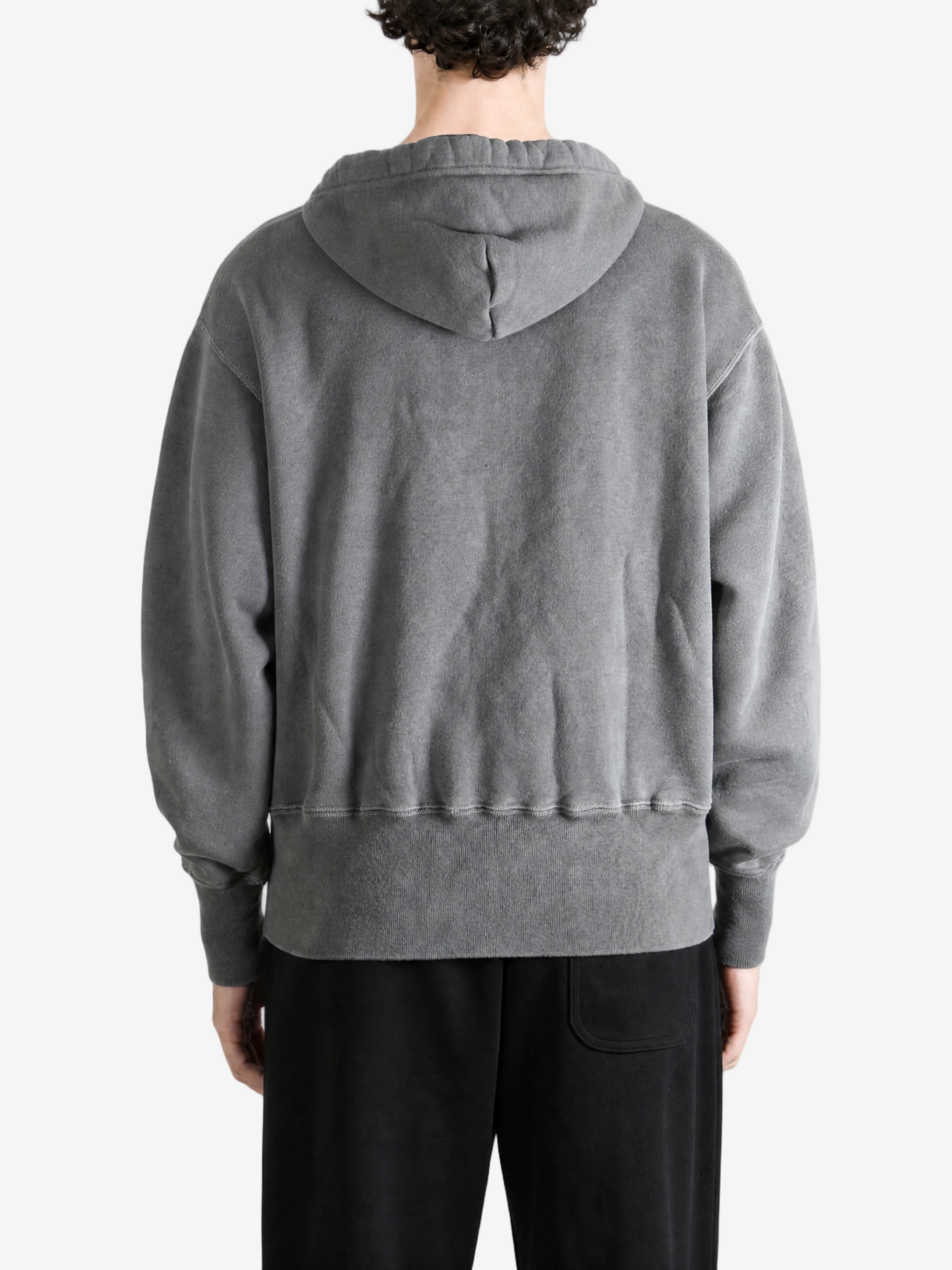 Grey hoodie, full body view