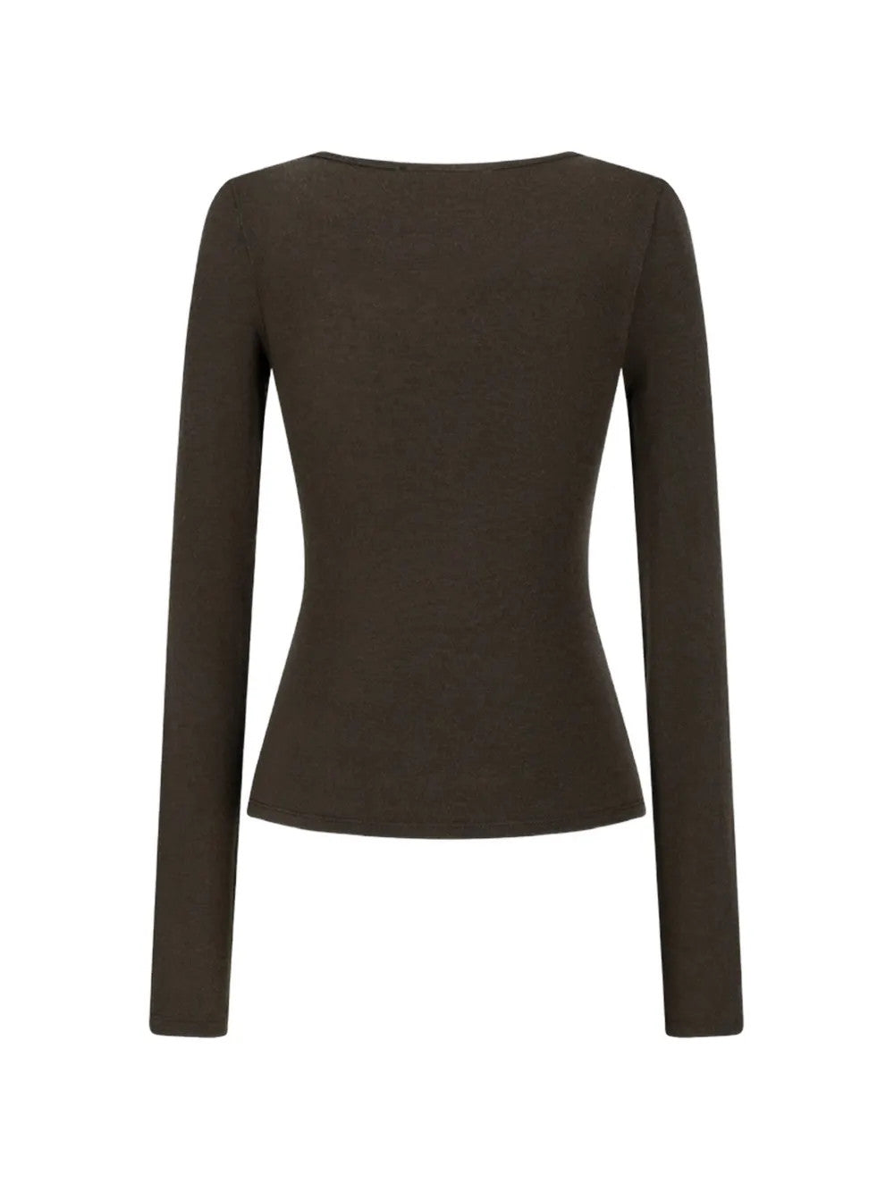 Brown t-shirt, back view