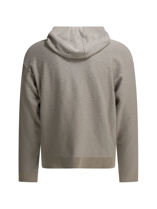 Beige hoodie,back view