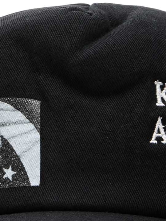 Close up of Black hat, showing texture of the 100% cotton fabric