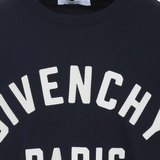 Close up of blue t-shirt, showing texture of the cotton fabric