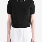 Black t-shirt, front view