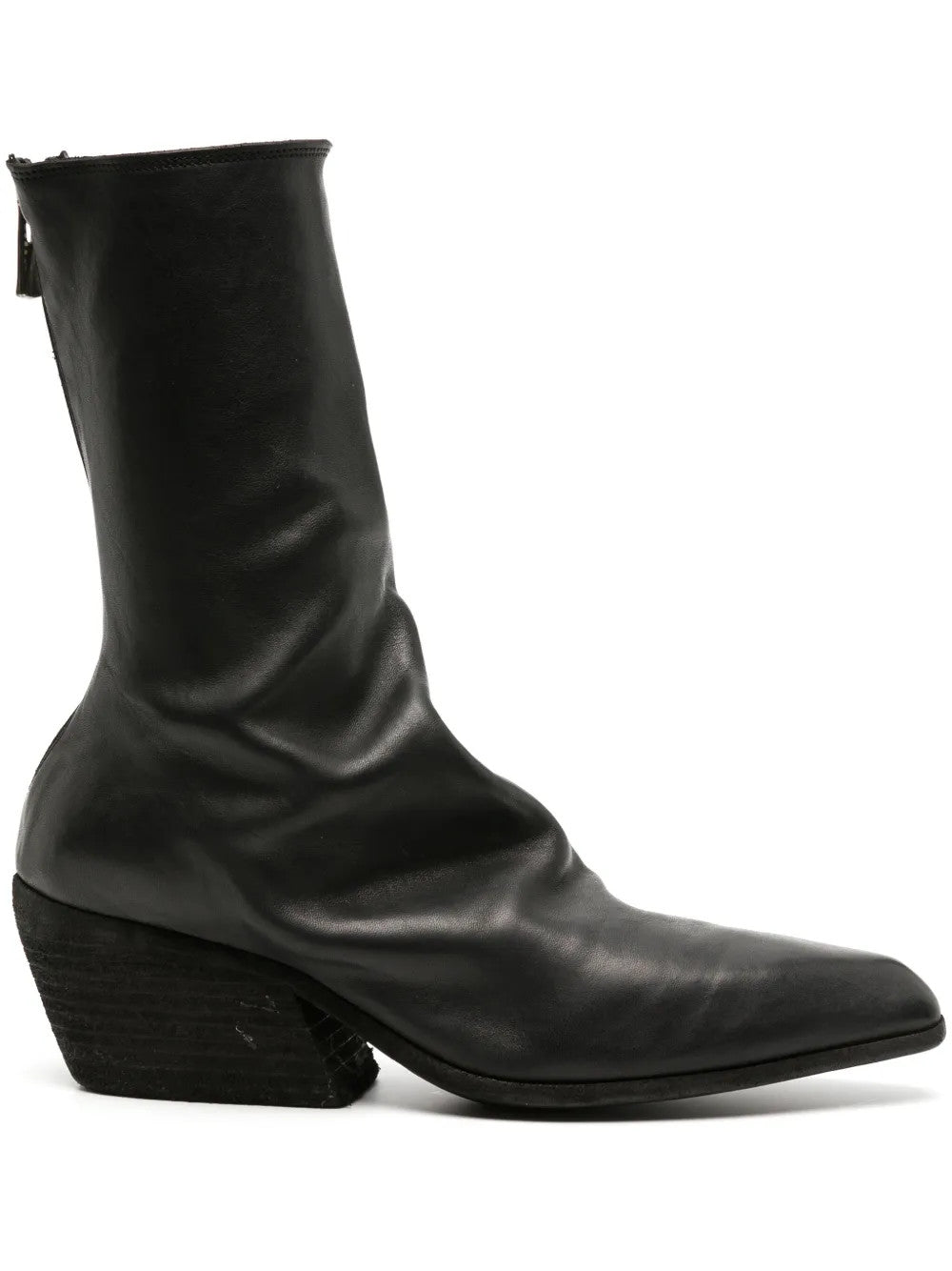 Black boots, front view