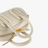 Tan bag, front view