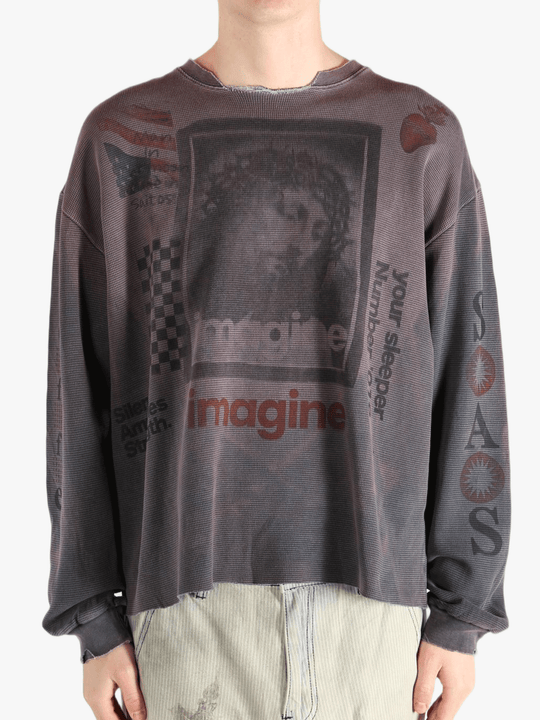 Grey top worn by a person, showing the top's fit