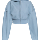 Blue hoodie,front view