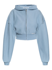 Blue hoodie,front view