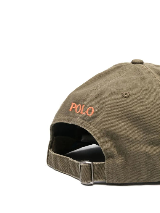 Green hat, back view