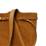 Close up of brown bags, showing texture of the blended fabric