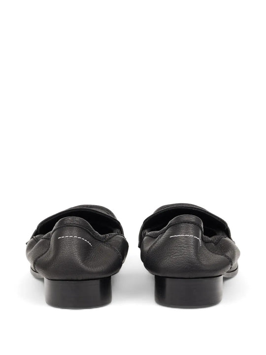 Black shoes, back view