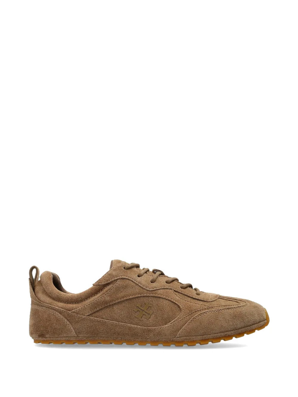 Tan shoes, side view