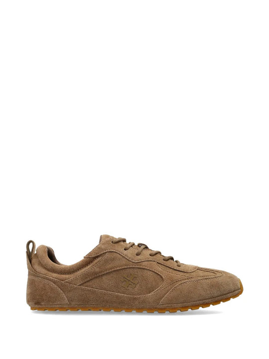 Tan shoes, side view