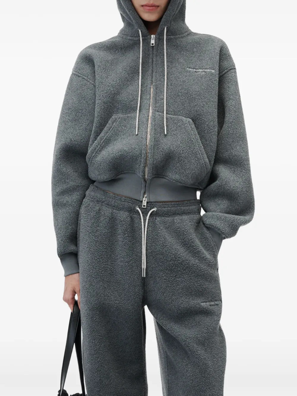 Grey hoodie, full body view