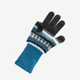 Blue gloves, front view